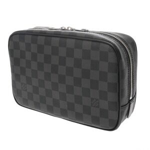 Louis Vuitton Black Pouch Canvas Damier True Toilette Graphite
